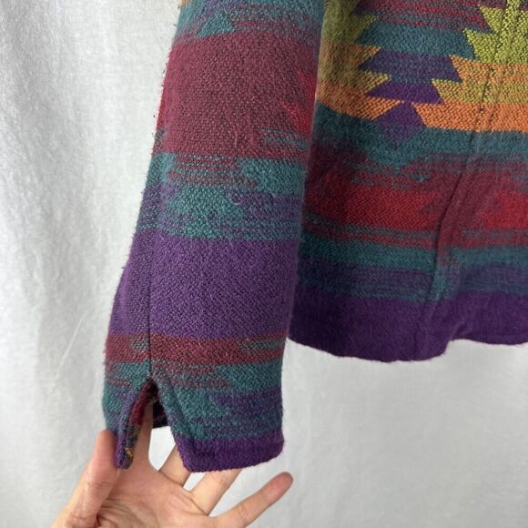 Coldwater Creek Colorful Southwestern Boho Metal Classp Artsy Blazer Womens S - Picture 9 of 16